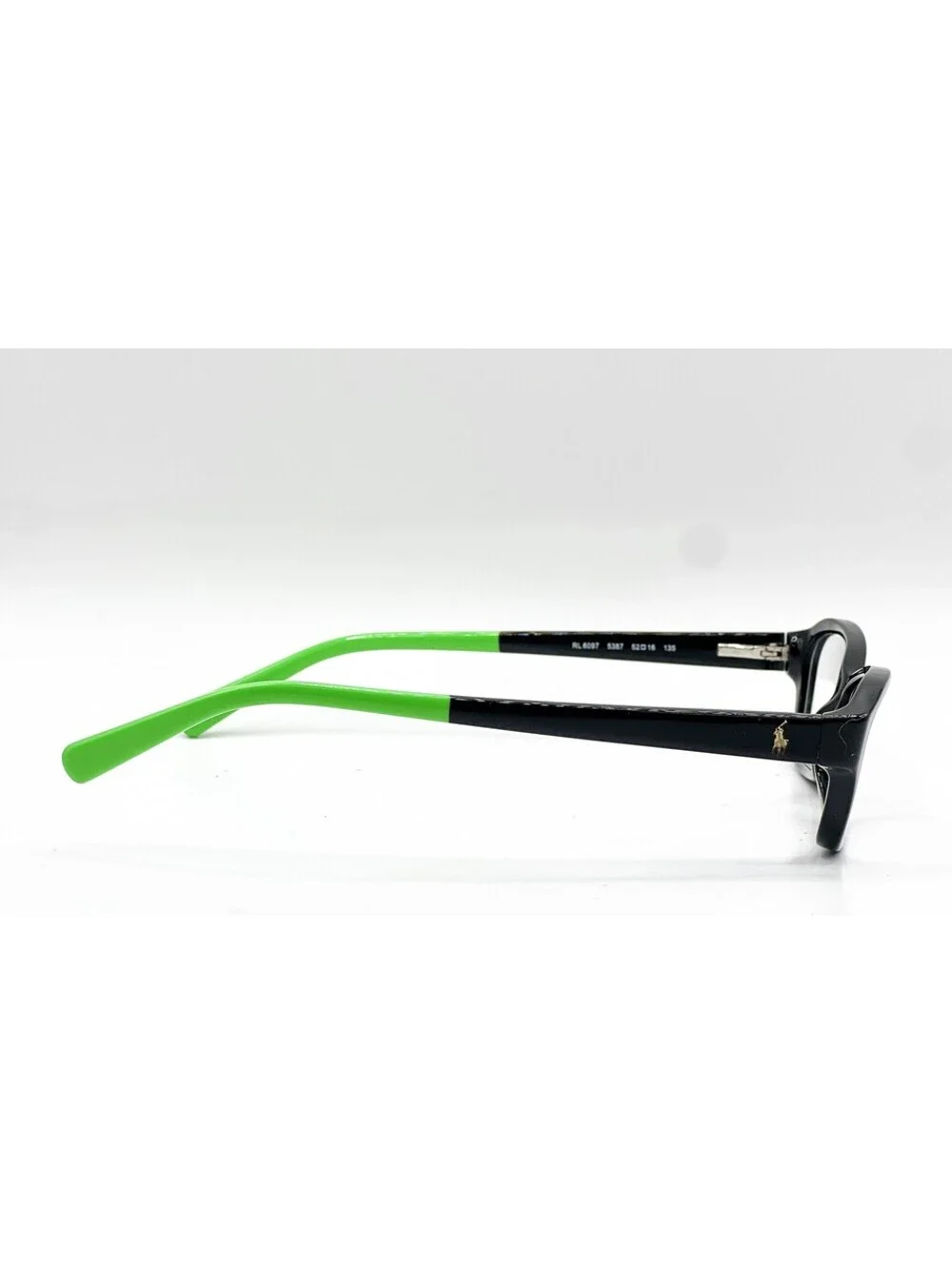Ralph Lauren RL 6097 5387 Black Rectangle Authentic Eyeglass Frames 52-16-135